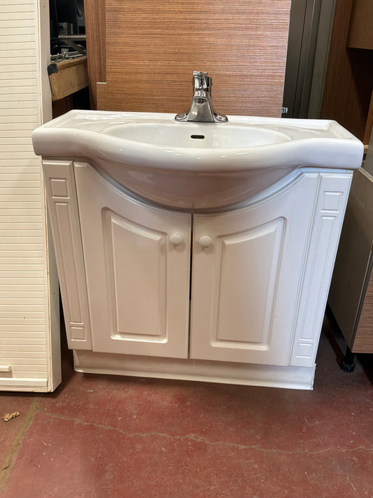 Narrow Porcelain Top Bathroom Vanity