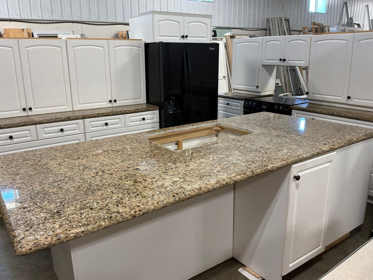 White Kitchen with Granite Countertops