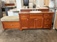 Maple Bathroom Vanity with Bench