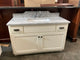 Classic White Bathroom Vanity with Marble Counter