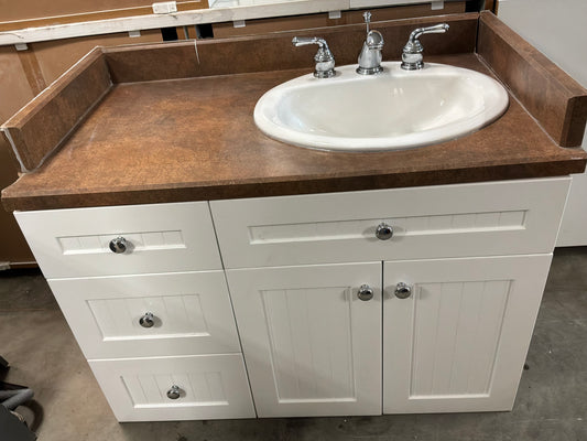White Shaker Style Bathroom Vanity