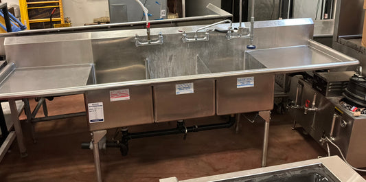 Commercial Stainless Steel Sink with 2 drain boards