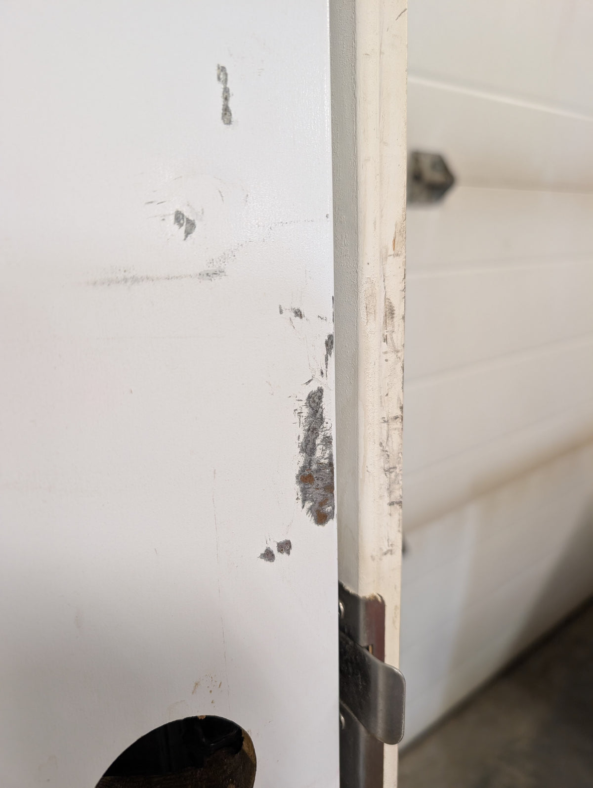 Metal Clad Exterior 4 panel door in frame
