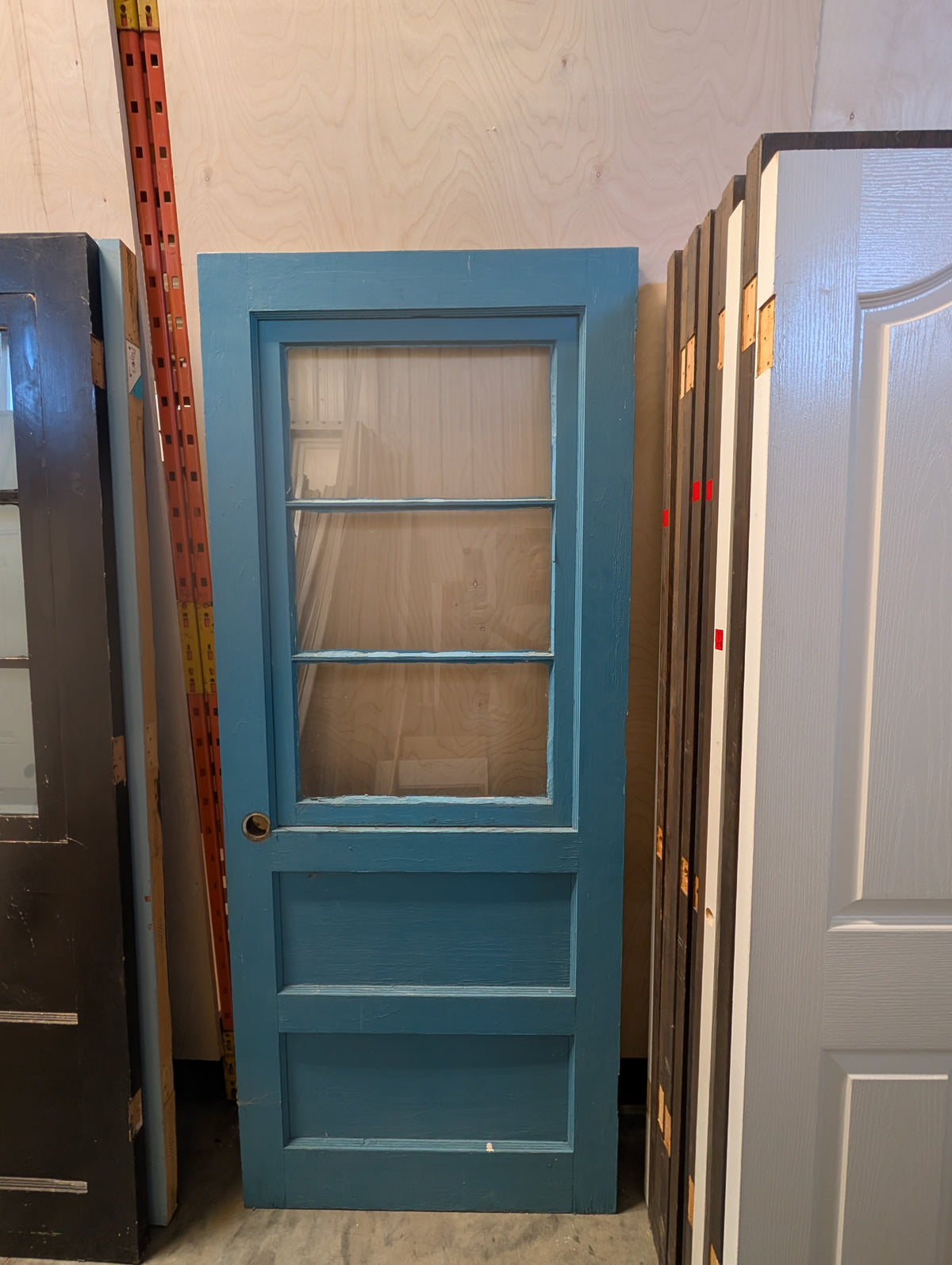 Vintage Wood Door with Glass