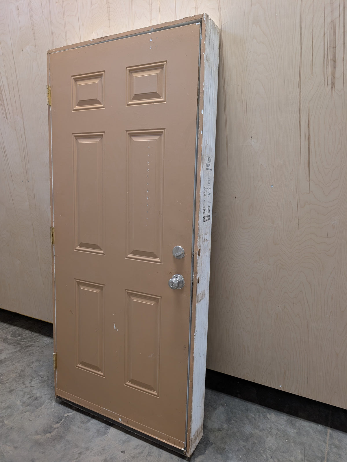 Steel Insulated Exterior Door in Frame