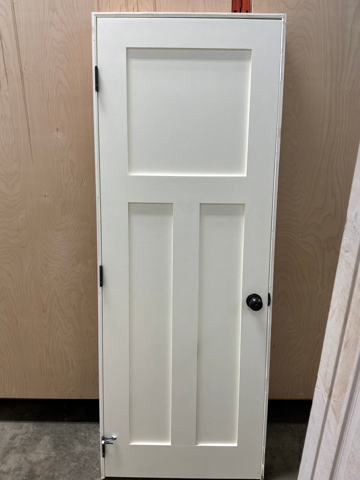 Shaker Style 3 Panel Interior Door in Frame