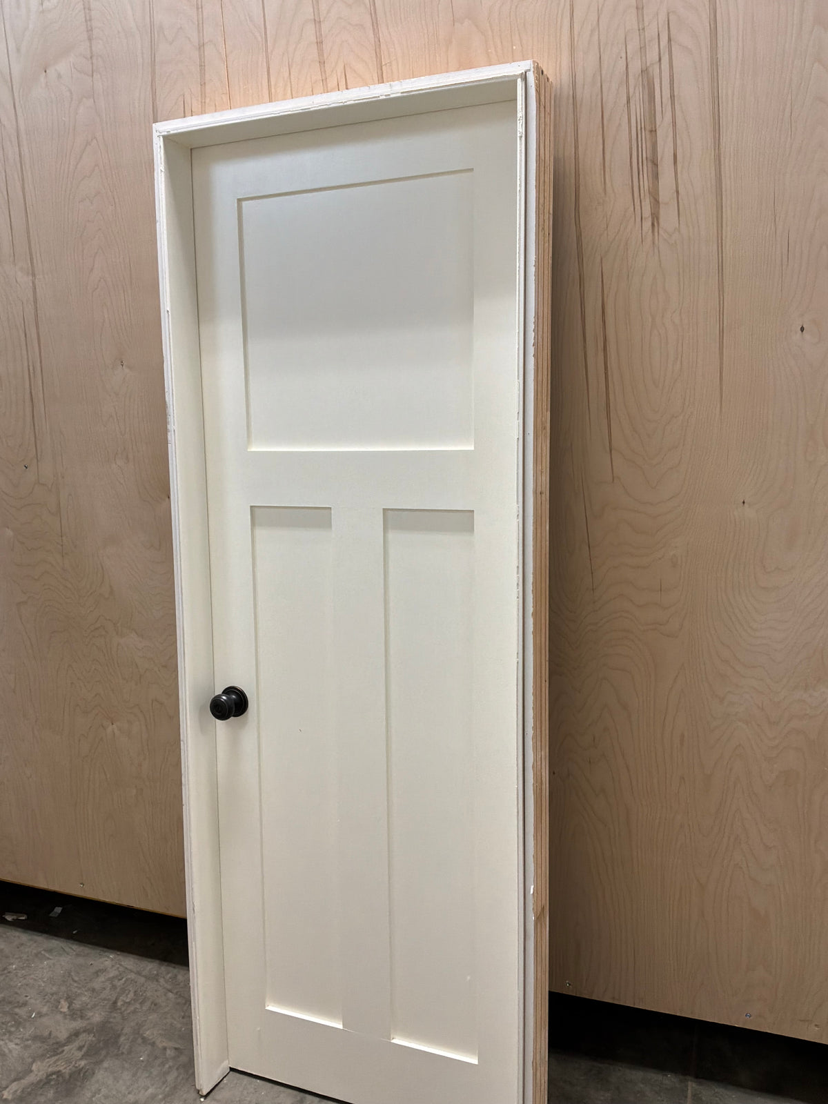 Shaker Style 3 Panel Interior Door in Frame
