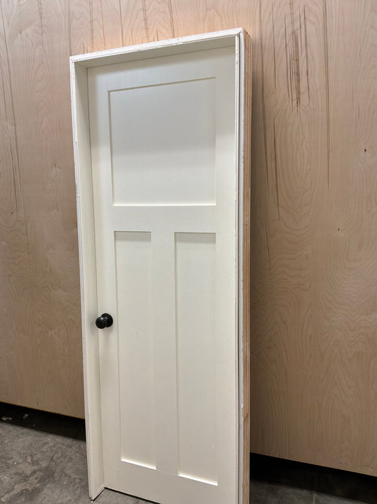 Shaker Style 3 Panel Interior Door in Frame