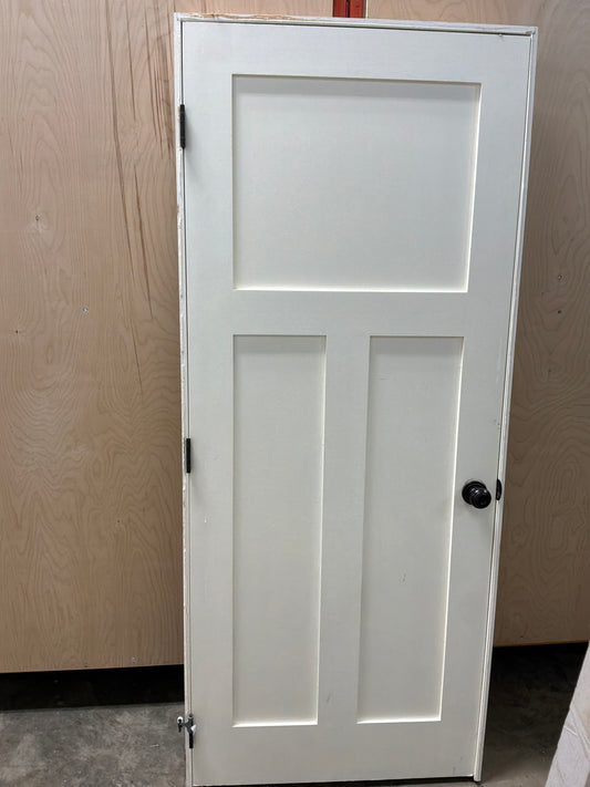 Shaker Style 3 Panel Interior Door in Frame
