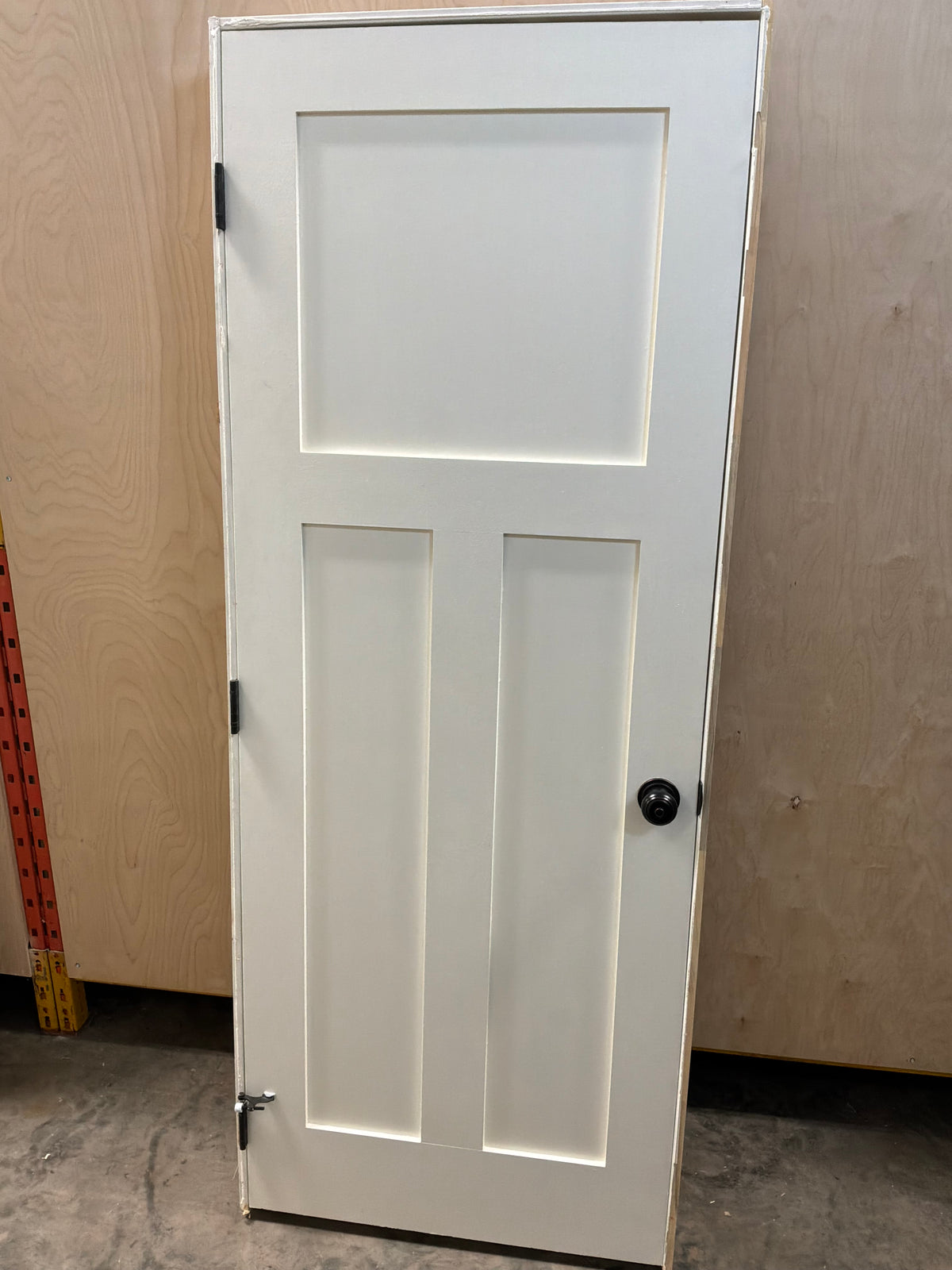 Shaker Style 3 Panel Interior Door in Frame