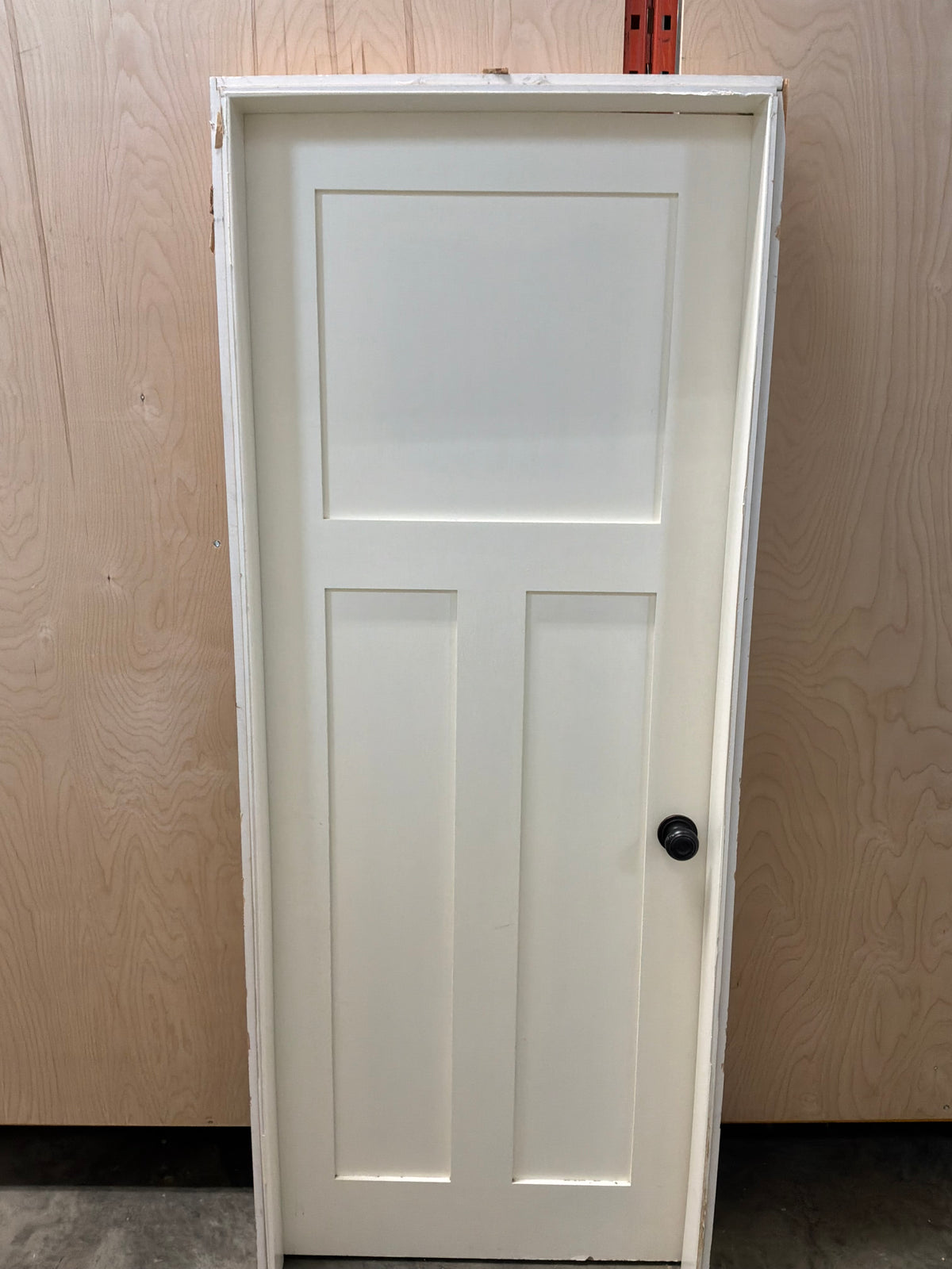 Shaker Style 3 Panel Interior Door in Frame