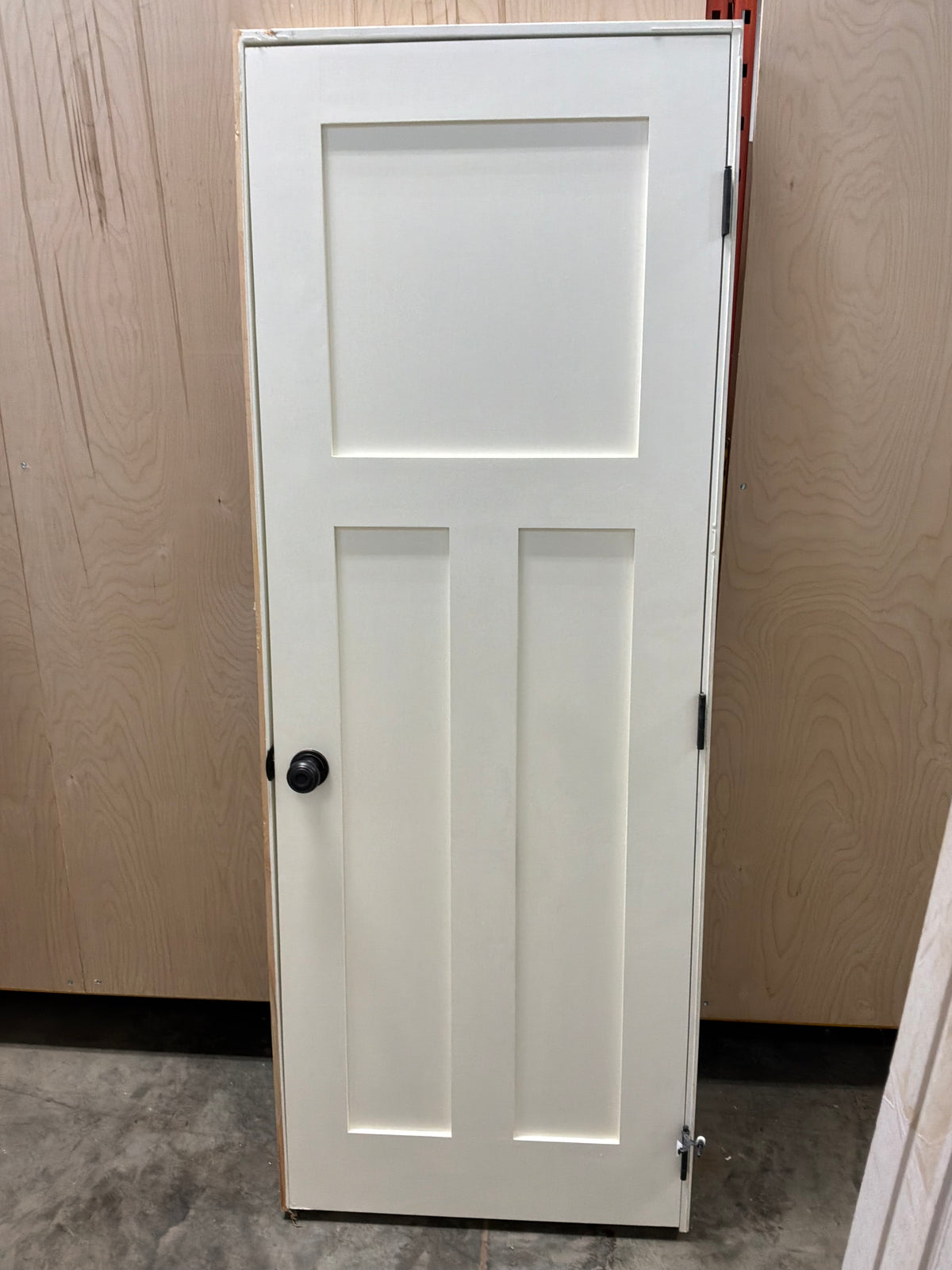 Shaker Style 3 Panel Interior Door in Frame