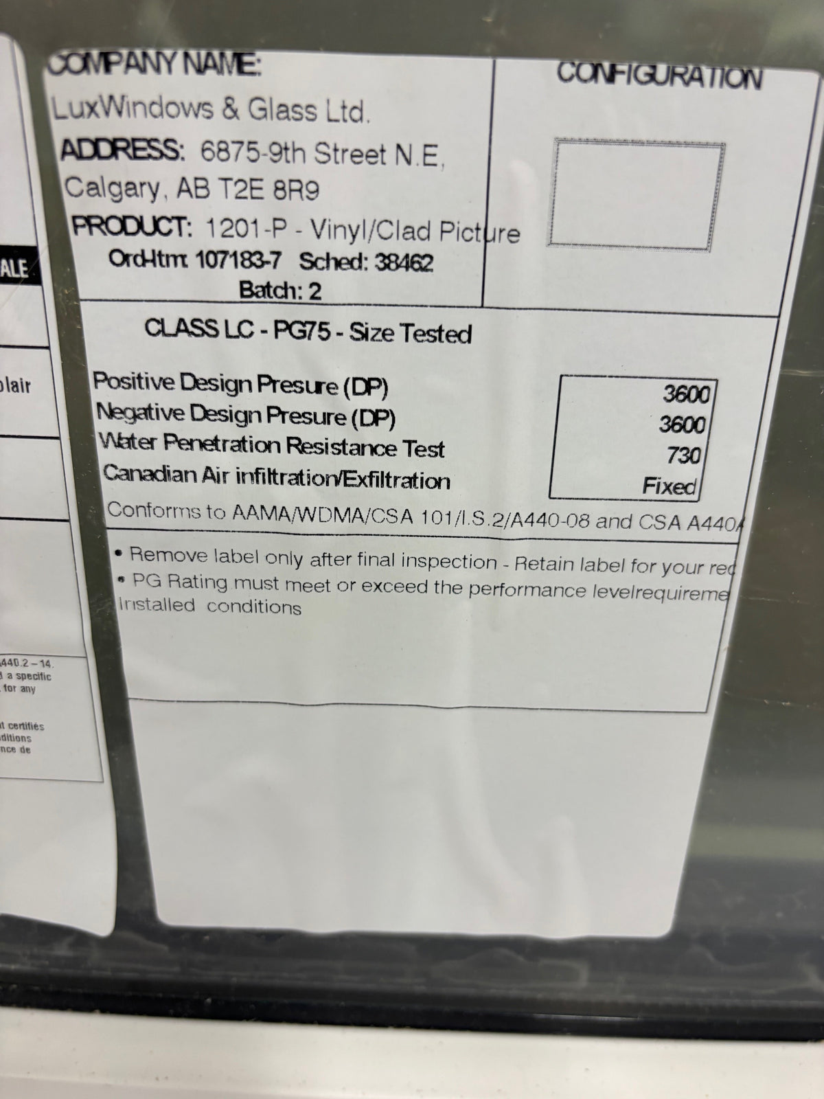 Black Fixed Triple Pane Window