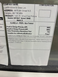 Black Fixed Triple Pane Window