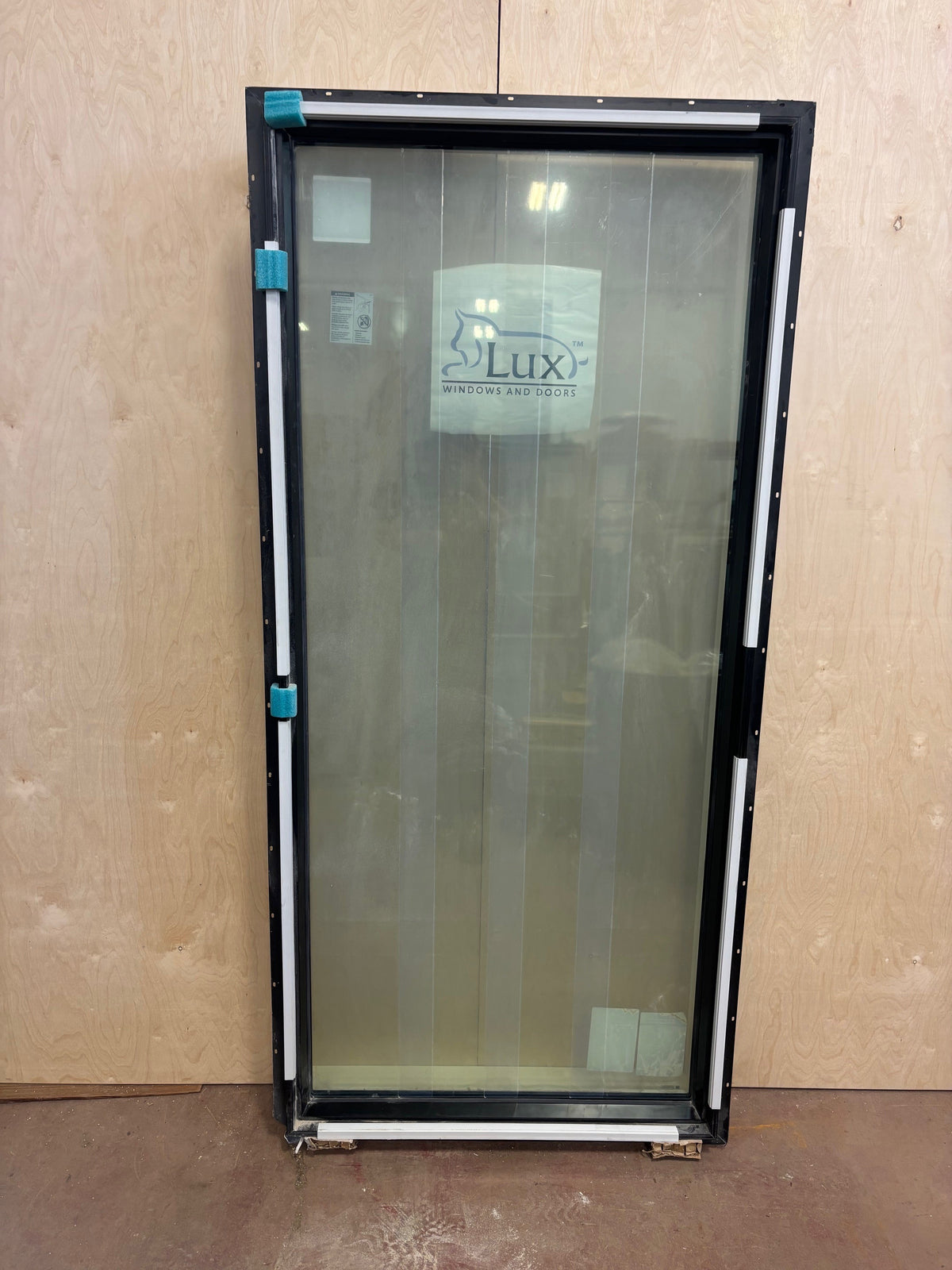 New Non-opening Black Triple Pane Window