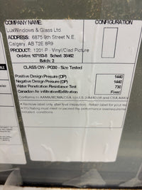 New Non-opening Black Triple Pane Window
