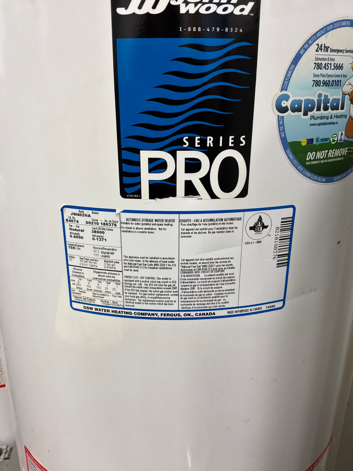 John Wood Hot Water Heater