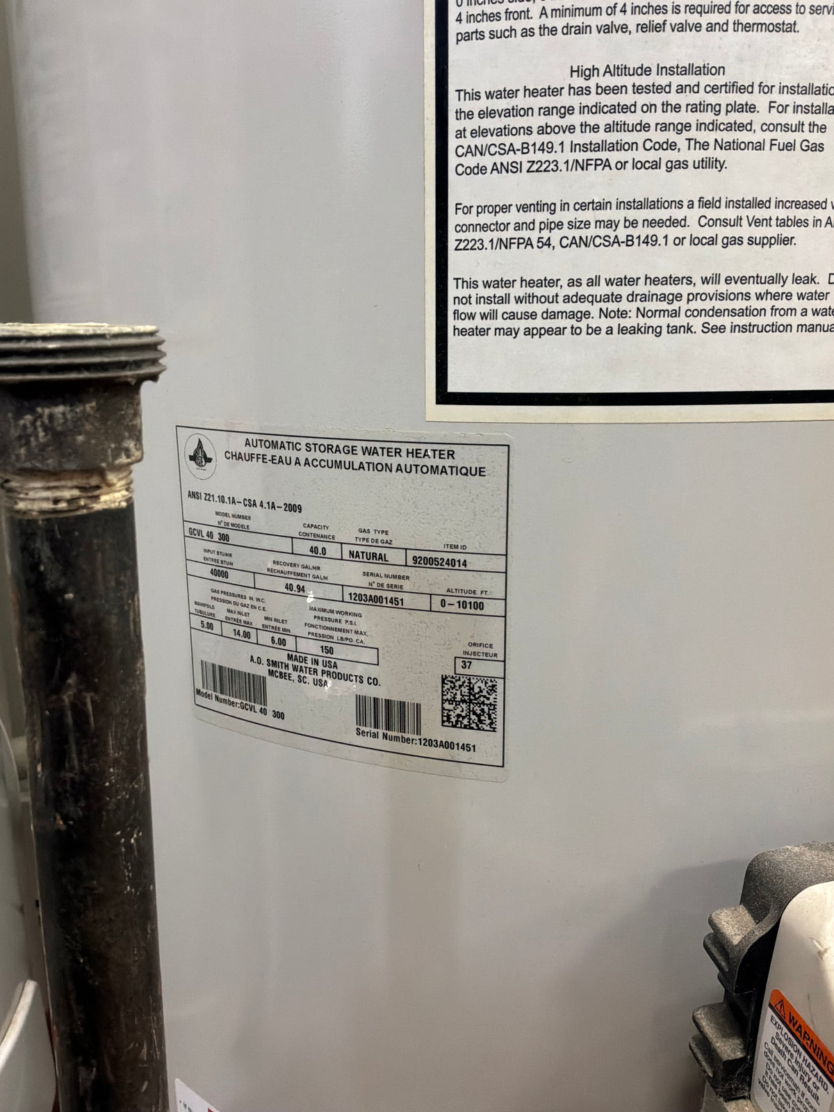 AO Smith Hot Water Heater
