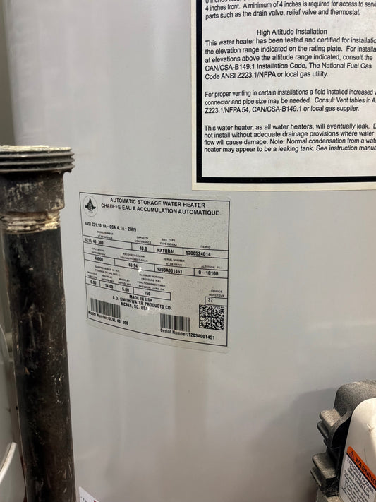 AO Smith Hot Water Heater