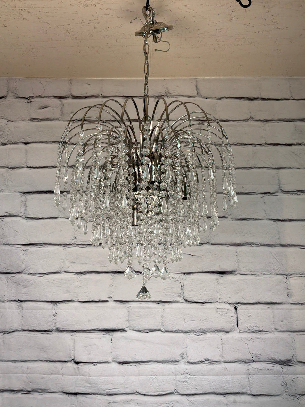 6 Bulb Crystal Chandelier