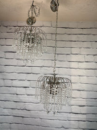 5 Bulb Glass/Crystal Chandelier