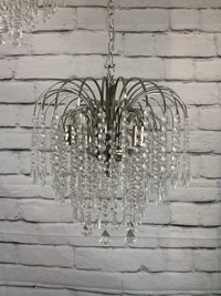5 Bulb Glass/Crystal Chandelier