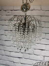 5 Bulb Glass/Crystal Chandelier
