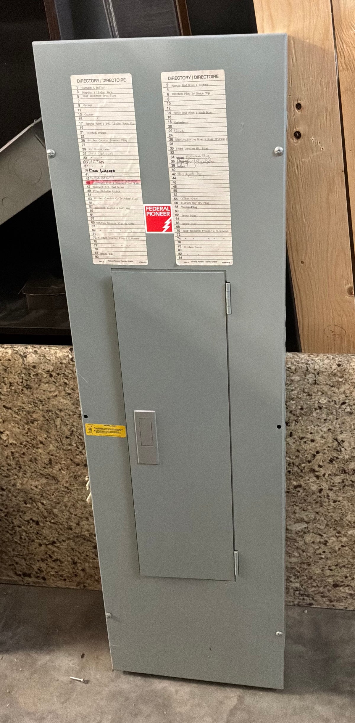 Large Federal Pioneer NA Breaker Electrical Panel