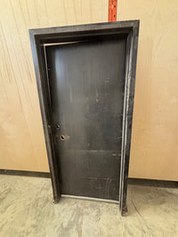 Brown Commercial Steel Door in Welded Frame