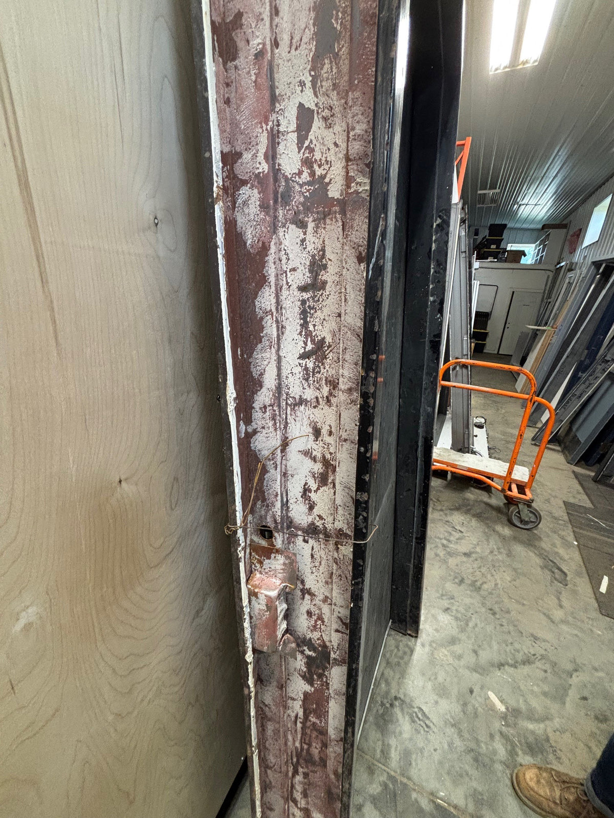 Brown Commercial Steel Door in Welded Frame