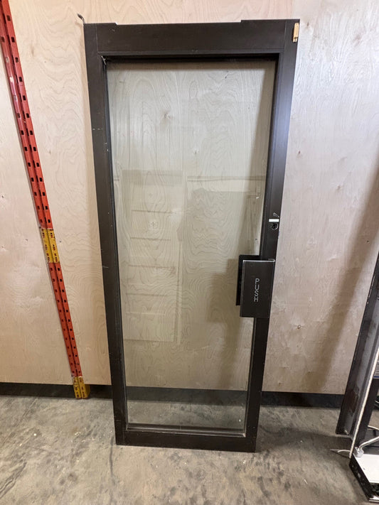 Brown Single Storefront Door