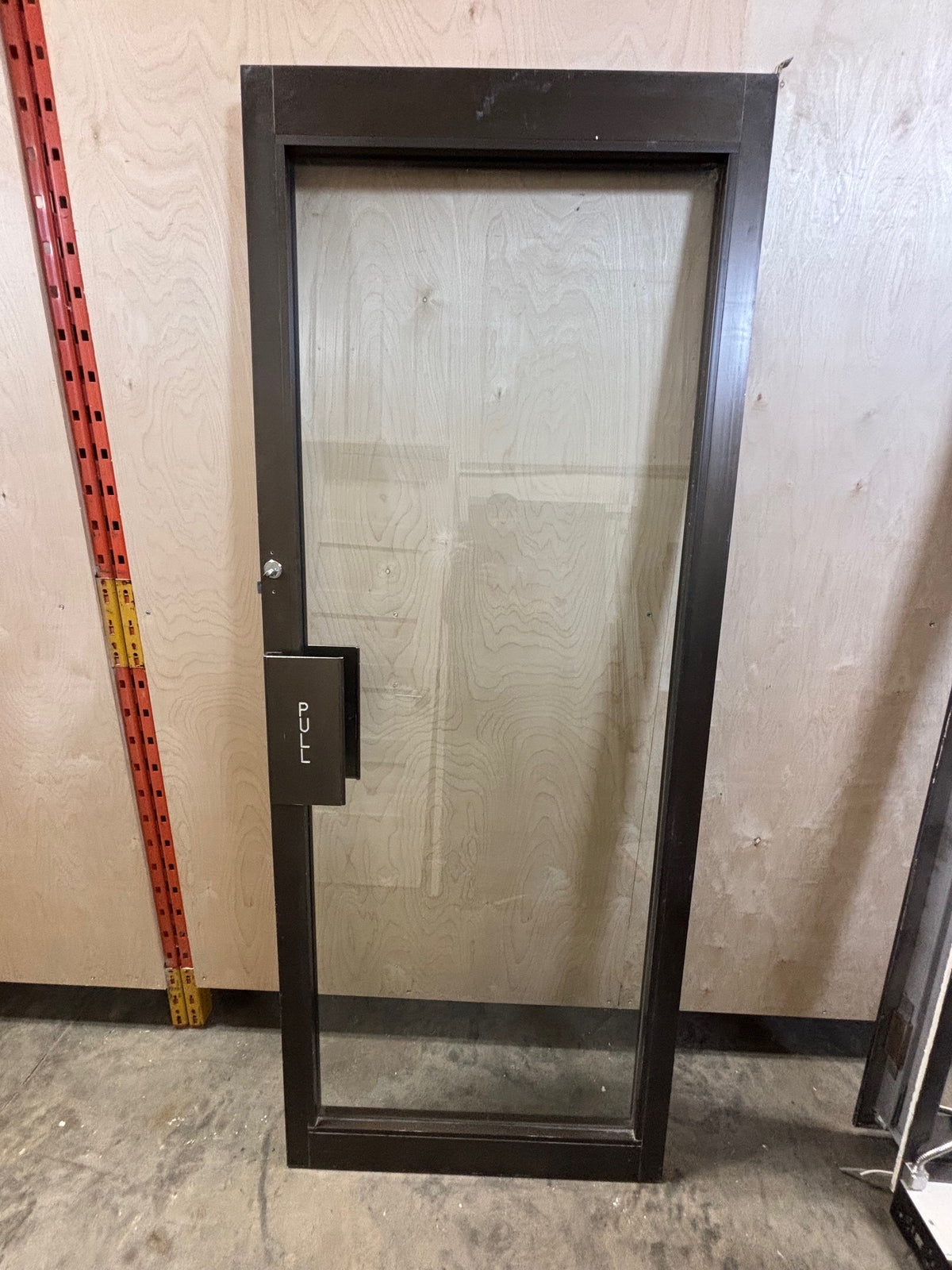 Brown Single Storefront Door