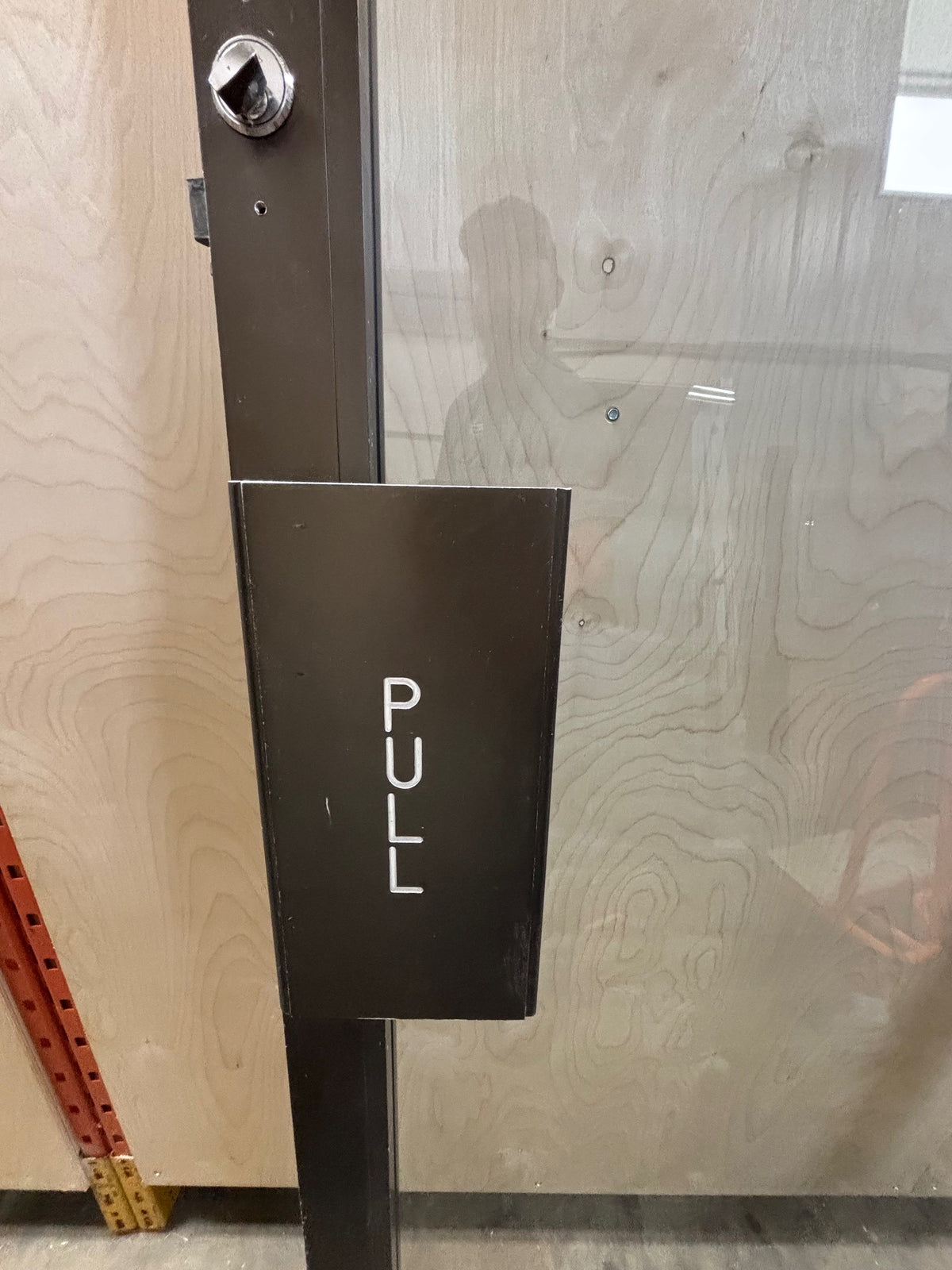Brown Single Storefront Door