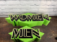 Vintage Neon Restroom Signs