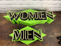 Vintage Neon Restroom Signs