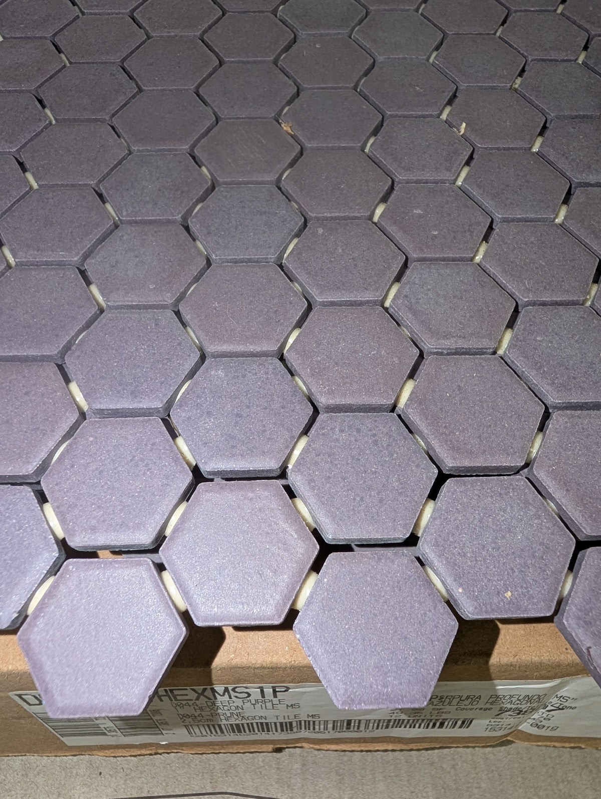 1” Purple Hexagon Mosaic Tile