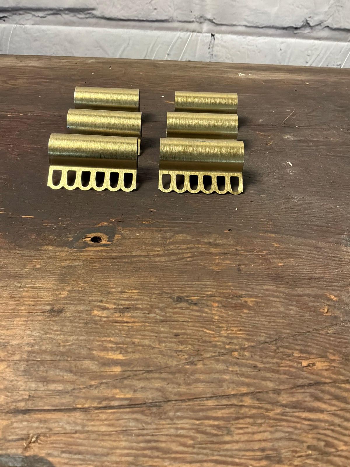 Beautiful Vintage Brass Hanger Stops