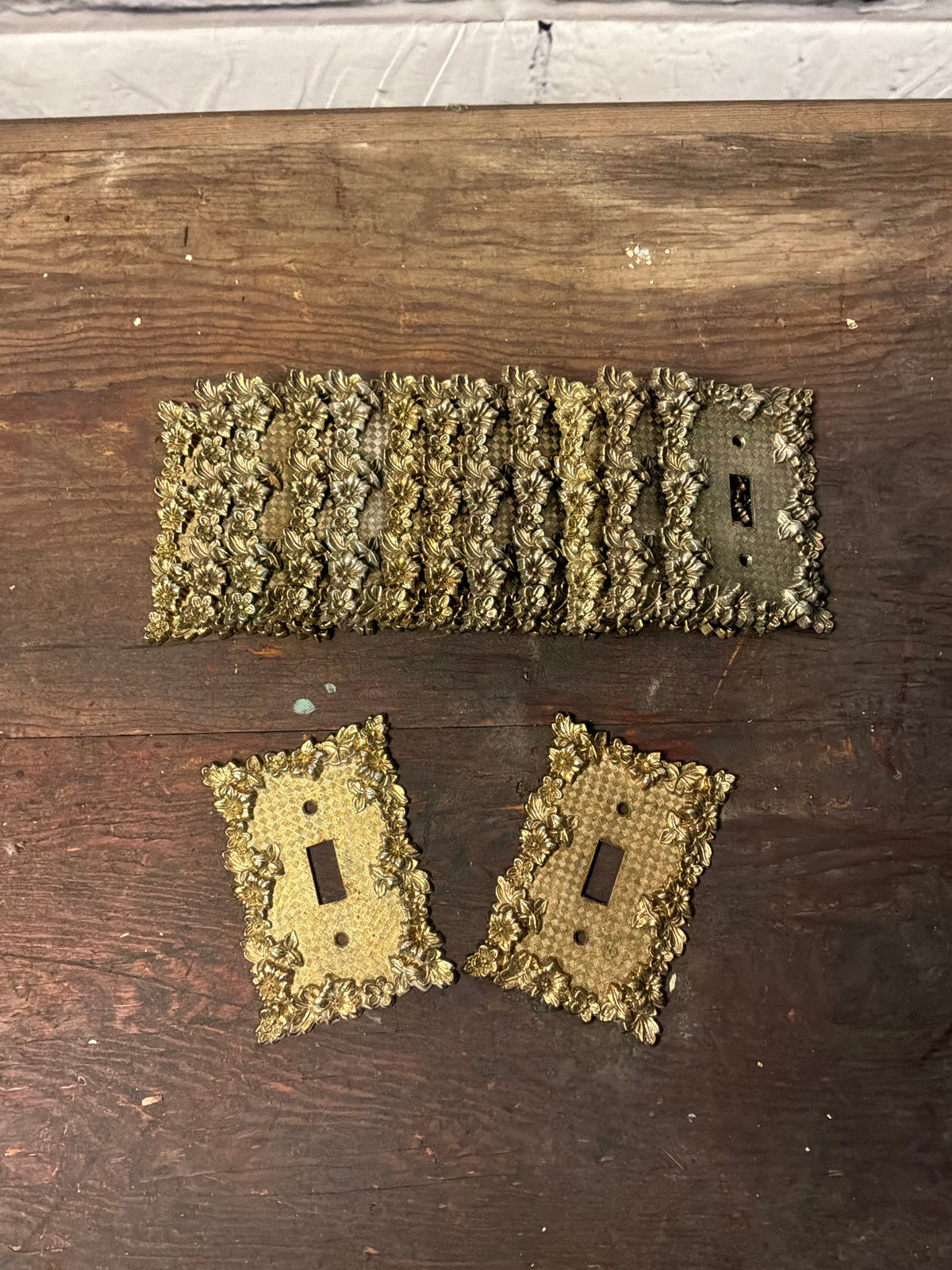 Vintage Metal Single Toggle Switch Cover