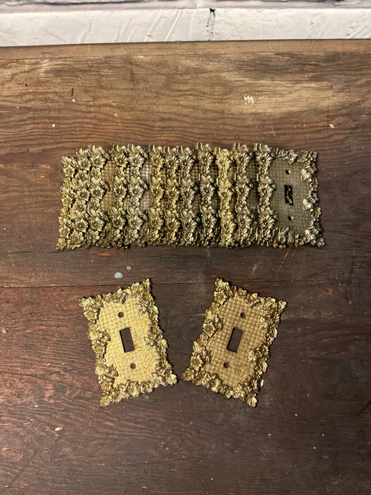 Vintage Metal Single Toggle Switch Cover