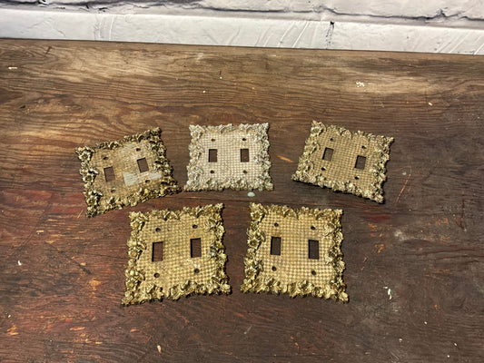Vintage Metal Double Toggle Light Switch Covers