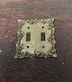 Vintage Metal Double Toggle Light Switch Covers