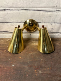 Vintage Gold Double wall Mounted Light with Switch