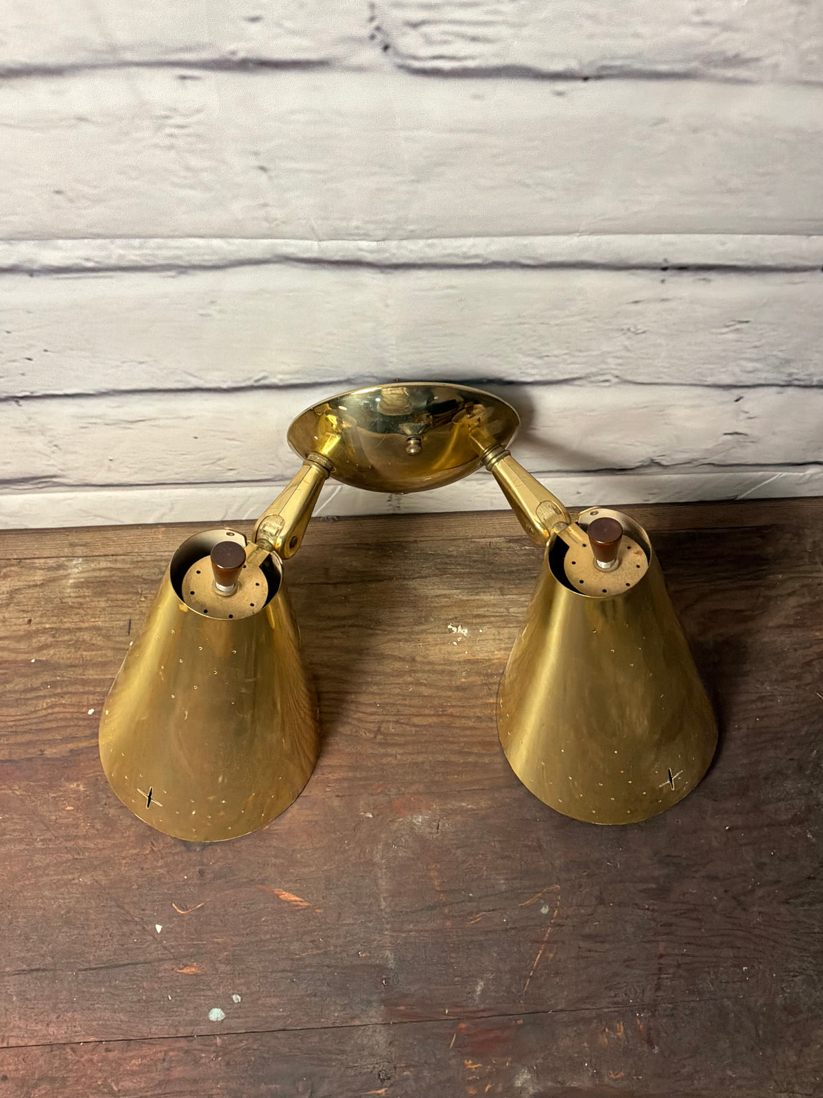 Vintage Gold Double wall Mounted Light with Switch