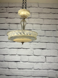 Antique Ceiling Mount Light Fixture with Ornate Post