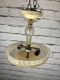 Antique Ceiling Mount Light Fixture with Ornate Post