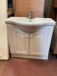 Narrow Porcelain Top Bathroom Vanity