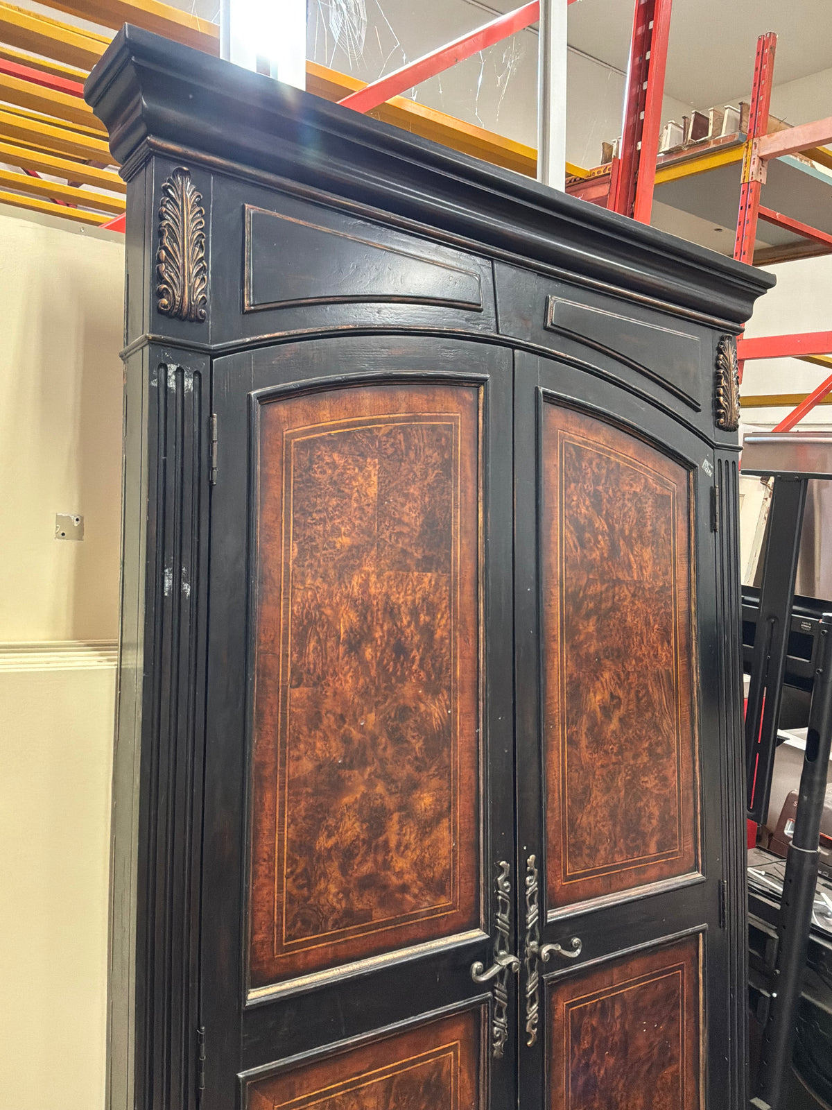 Hidden Full Length Beveled Triple Mirror