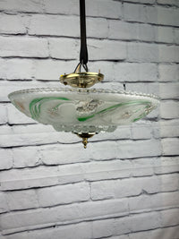 Vintage Floral Semi Flush Mount Light Fixture