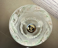 Vintage Floral Semi Flush Mount Light Fixture