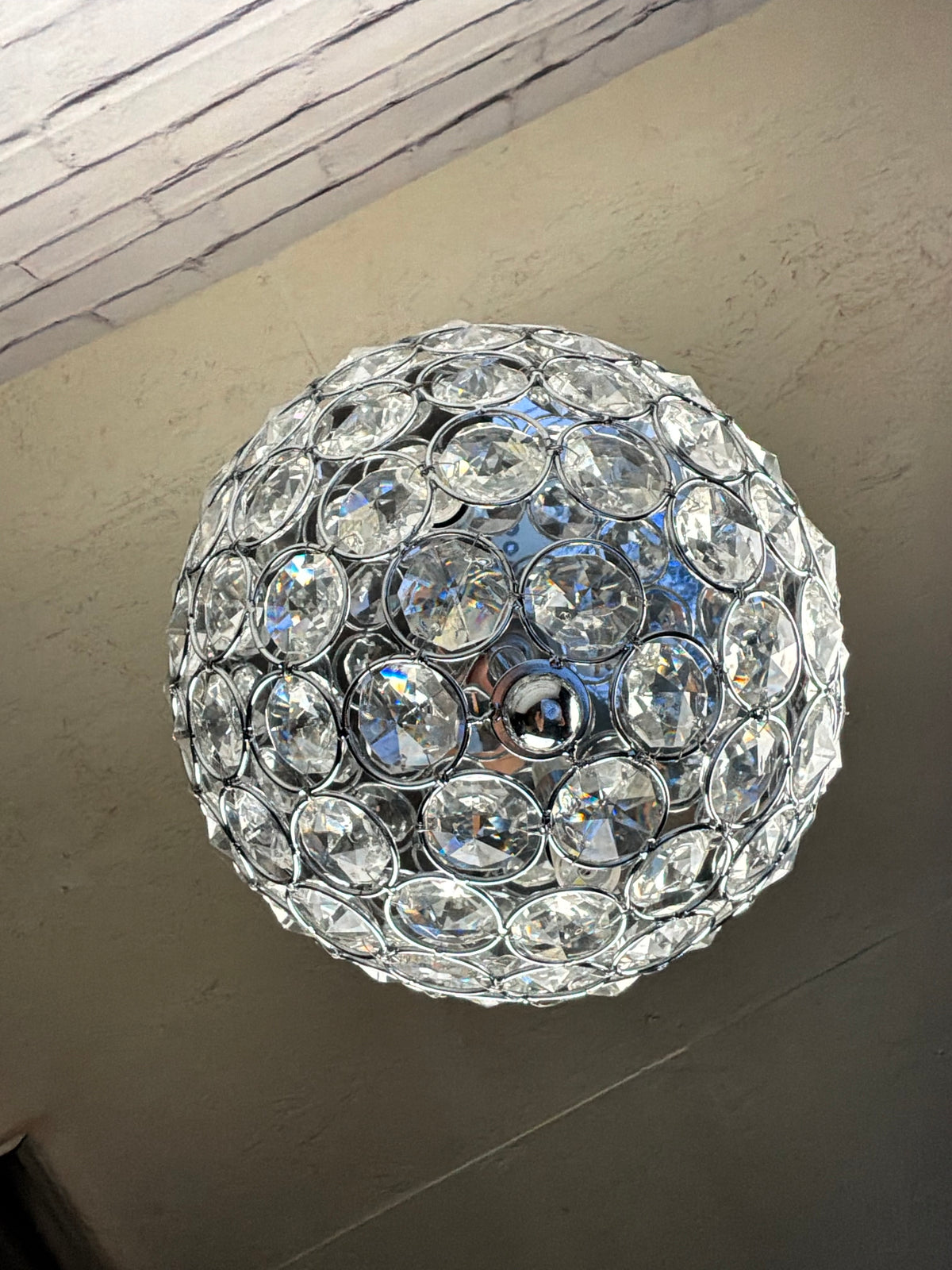 Crystal Flushmount Light Fixture